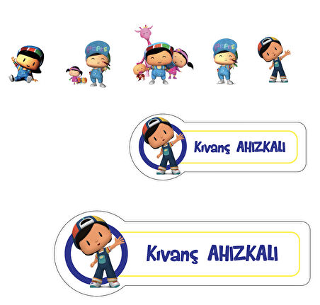 Okul Etiketi Kalem Defter Etiketi, Pepee Etiketi - 194 Adet Opak Sticker