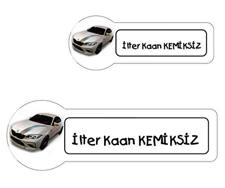Okul Etiketi Kalem, Defter Etiketi, BMW Etiketi - 222 Adet Folyo Sticker