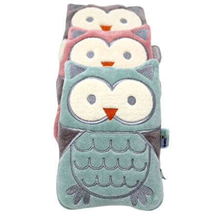 Kiraz Çekirdekli Baykuş Kadife Gaz Yastığı 366 Gri Baykuş