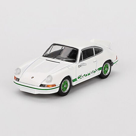 Mini GT 801 Porsche 911 Carrera RS 2.7 Grand Prix White with Green Livery - Blister Paket