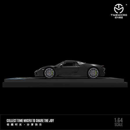 TimeMicro 1:64 Porsche 918 Martini - Mat Siyah Sürüm