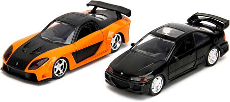 Jada 1/32 F&F Legacy Series Heist Honda Civic EJ1 / Han Mazda RX-7