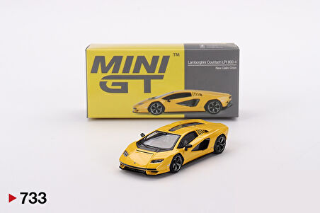 Mini GT 1/64 733 Lamborghini Countach LPI 800-4 New Giallo Orion