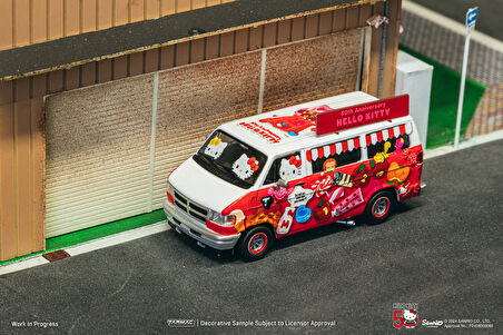 Tarmac Works Dodge Van Hello Kitty Food Truck