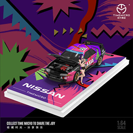 TimeMicro 1:64 Nissan GTR 32-AXIA 22 No. Lahua Black