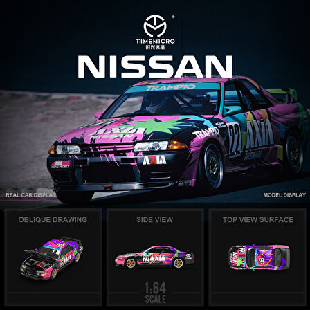 TimeMicro 1:64 Nissan GTR 32-AXIA 22 No. Lahua Black