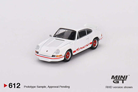 Mini GT 612 Porsche 911 Carrera RS 2.7 Grand Prix White with Red Livery