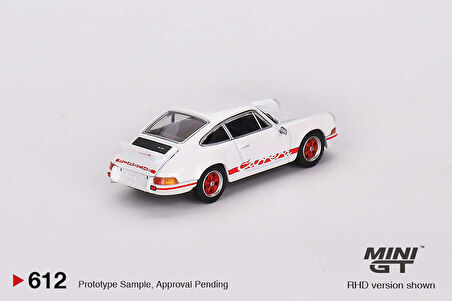 Mini GT 612 Porsche 911 Carrera RS 2.7 Grand Prix White with Red Livery