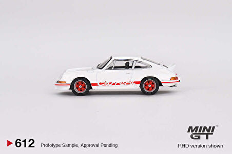 Mini GT 612 Porsche 911 Carrera RS 2.7 Grand Prix White with Red Livery