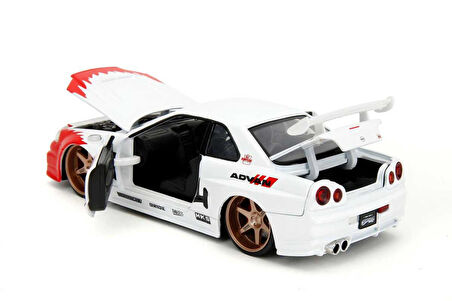 Jada 1/24 Street Fighter Nissan Skyline GTR R34 Ryu Figürü ile Birlikte