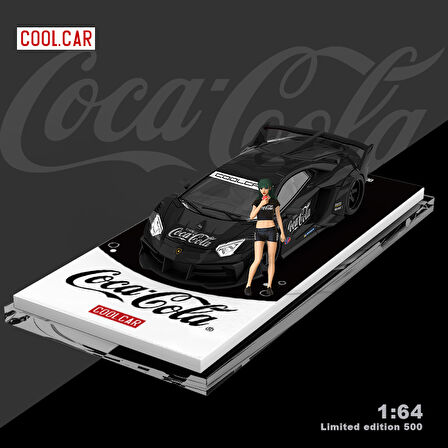 Cool Car 1:64 Lamborghini GT EVO Siyah Coca Cola
