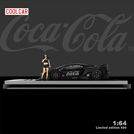 Cool Car 1:64 Lamborghini GT EVO Siyah Coca Cola