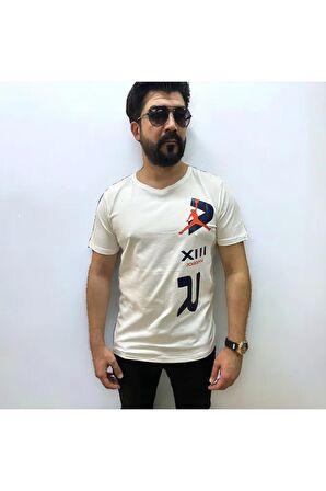 Bisiklet Yaka Erkek Air Baskılı  Tshirt