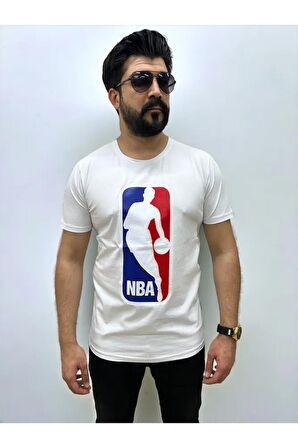 Bisiklet Yaka Erkek  Baskılı  T-shirt