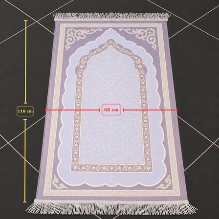 Kişiye Özel Nakış İşlemeli Hediyelik Seccade - Saten Kumaş - Papatya Motifli