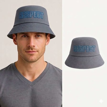İsme Özel Nakışlı Unisex Mavi Bucket Şapka