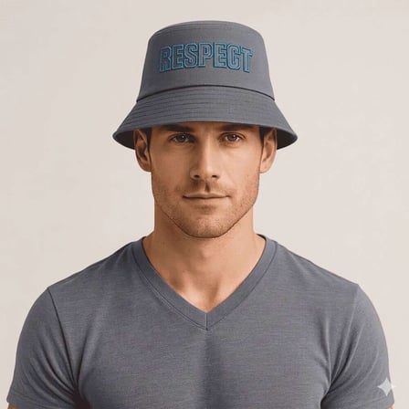 İsme Özel Nakışlı Unisex Mavi Bucket Şapka