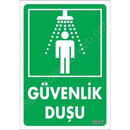 Güvenlik Duşu Uyarı Levhası 17,5x25 KOD:1017