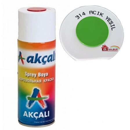 Akçalı Sprey Boya 400 ml 314 Açık Yeşil