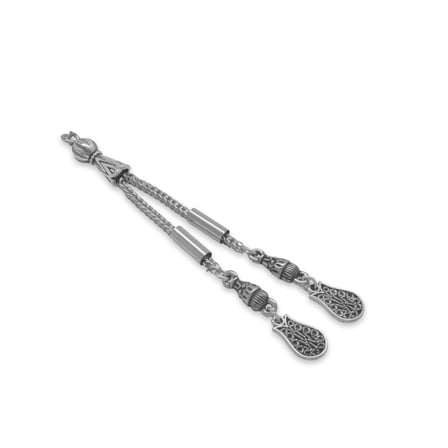 Kararmaz Metal Püskül - Tilki Kuyruk - Çift Kamçılı - Lale Temalı