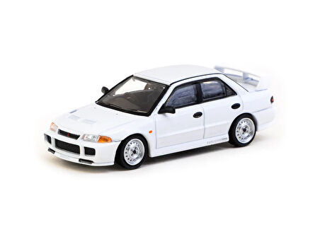 Tarmac Works 1/64 Mitsubishi Lancer RS  Evolution III White - Lamley Special Edition - GLOBAL64