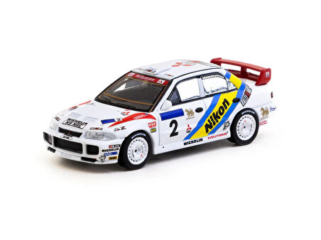 Tarmac Works 1/64 Mitsubish Lancer Evolution III Hong Kong-Beijing Rally 1995 #2 Winner - GLOBAL64