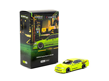 Tarmac Works 1/64 VERTEX Toyota Mark II JZX100 Light Green - Tokyo Auto Salon 2025 Special Edition - GLOBAL64