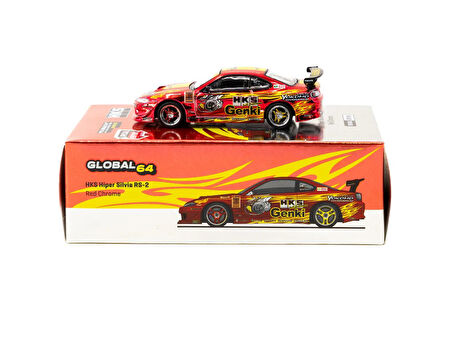 Tarmac Works 1/64 HKS Hiper Silvia RS-2 Chrome Red - Tokyo Auto Salon 2025 Special Edition - GLOBAL64
