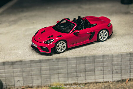 Minichamps X Tarmac Works 1/64 Porsche 718 Spyder RS Ruby Star Neo - COLLAB64