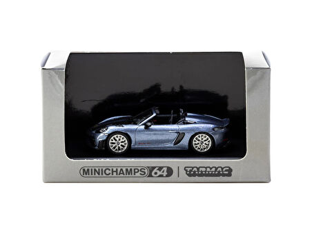 Minichamps X Tarmac Works 1/64 Porsche 718 Spyder RS Vanadium Grey Metallic - COLLAB64