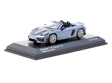 Minichamps X Tarmac Works 1/64 Porsche 718 Spyder RS Vanadium Grey Metallic - COLLAB64