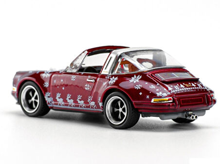 Pop Race 1/64 Porsche Singer Targa Christmas Edition 2023 Kırmızı