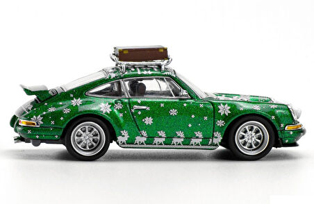 Pop Race 1/64 Porsche Singer Christmas Edition 2023 Yeşil