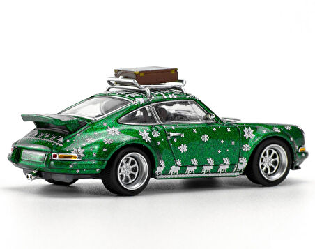 Pop Race 1/64 Porsche Singer Christmas Edition 2023 Yeşil