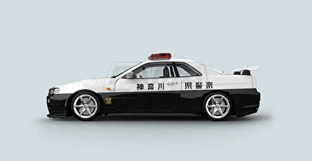 Time Micro COOL ART 1:64 Nissan Skyline GT-R R34 Police