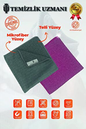 2'li Telli Zor Kir Bezi Halı Koltuk Banyo Fayans Duşkabin 40x40