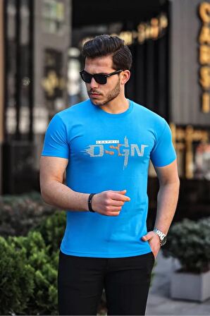 Erkek  Fit Bisiklet Yaka T-Shirt