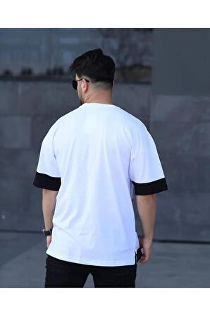 Erkek  Bisiklet Yaka Oversize T-shirt