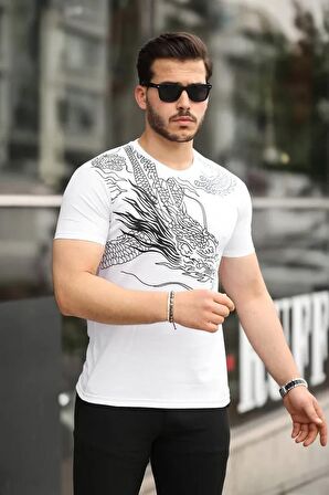 Erkek Slim Fit Bisiklet Yaka T-Shirt