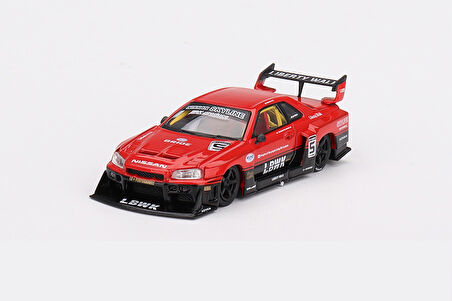 Mini GT 843 Nissan LB-ER34 Super Silhouette SKYLINE Red/Black 1/64