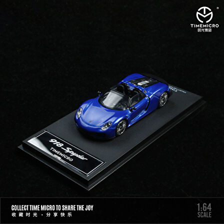 TimeMicro 1:64 Porsche 918 Koyu Mavi Normal Sürüm