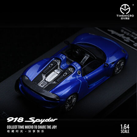TimeMicro 1:64 Porsche 918 Koyu Mavi Normal Sürüm