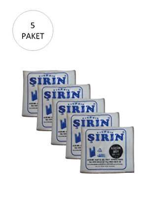 Beyaz Kalın Atlet Poşet Küçük Boy 25x45 Cm 1 Kg 5 Paket (Takriben 550 Adet)