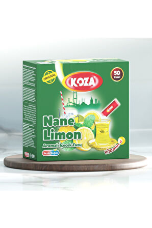 Koza Tek İçimlik Nane Limon Aromalı Toz İçecek 50'li