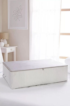 İp Kulplu Pike Battaniye Yastık Hurcu Dolapiçi Baza Altı Hurç 46x74x22 4 Adet