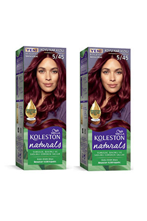 Naturals Saç Boyası Koyu Nar Kızılı 5/45 2x Paket