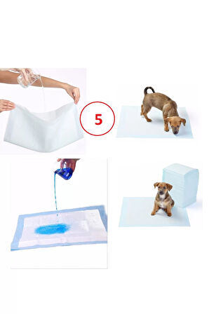 Yıkanabilir Köpek Çiş Pedi - 90 X 60 Cm 5li Paket