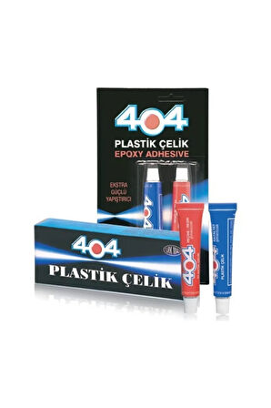 404 Plastik Çelik Epoksi Yapıştırıcı Çift Karışımlı 41 Gr İkiz Tüp