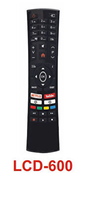 Vestel Uyumlu Netflix Youtube Tuşlu Tv Kumandası  - LCD 600