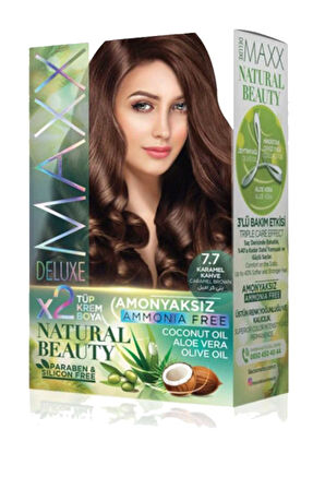 Natural Beauty Amonyaksız Saç Boyası 7.7 Karamel Kahve